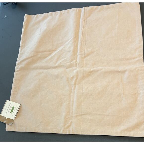 Pottery Barn Kyla Floral Embroidered Pillow Cover Pink White Square Cotton 18x18 - Picture 4 of 7